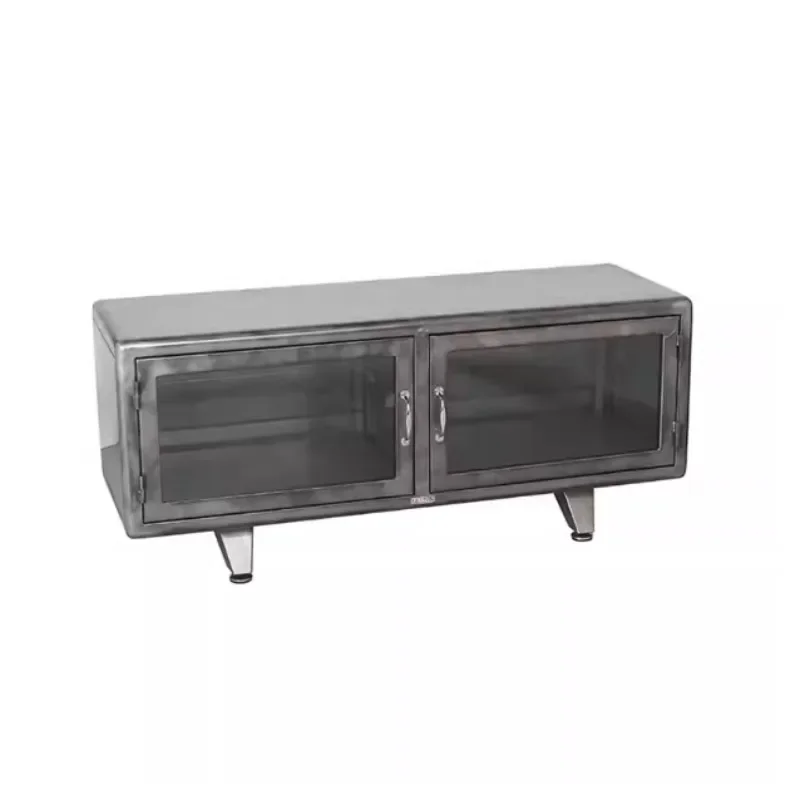 Metal TV cabinet, simple multi-functional storage display cabinet small
