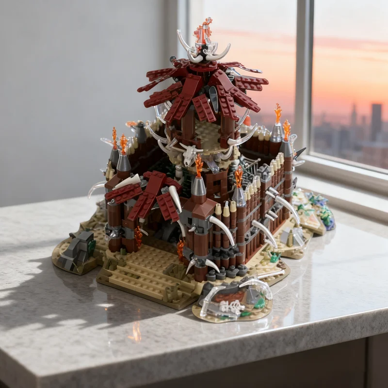 

1821pcs MOC Orc Watchtower Hobbit and Lord Ringsed Model Building Christmas gifts blocks DIY toys creative Brick Kids Birthday