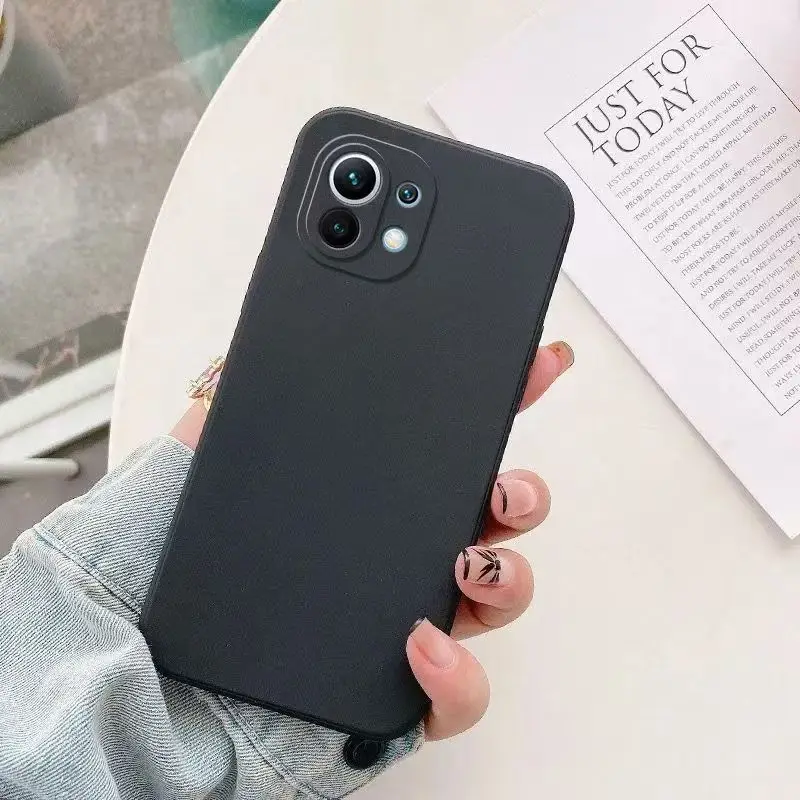 Ultradünne Flüssigsilikonhülle für Xiaomi Mi 11 11T Mi11 lite NE 5G 12 12T 12S 12X 10T Pro Silikon-Handyhülle