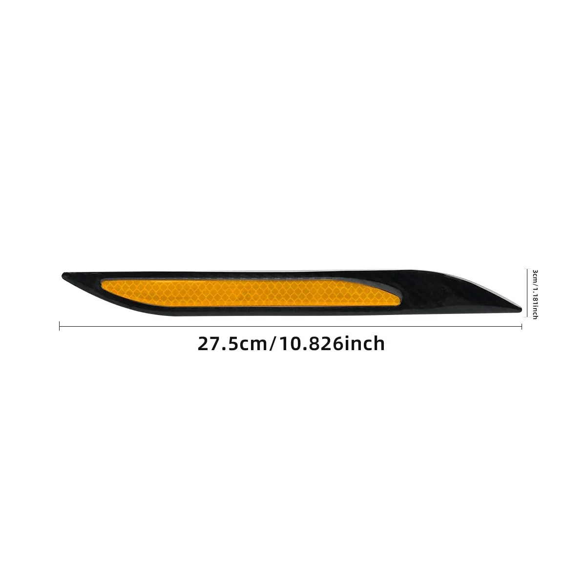Newest 4Pcs Car Reflective Strips Bumper Protector Carbon Fiber Body Safety Warning Sticker Auto Anti-scratch Tape Auto Styling