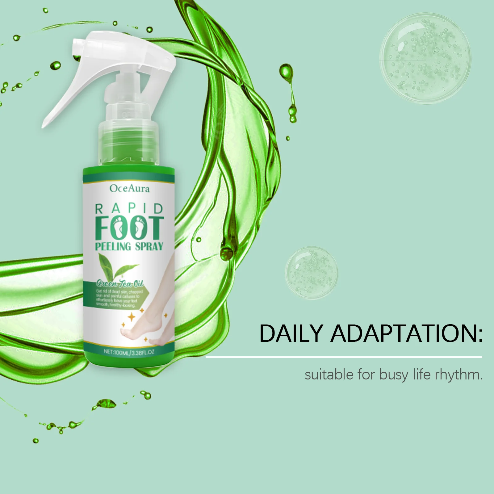 100ml Foot Cuticle Remove Dead Foot Exfoliator Softener Remove Dead Skin And Calluses Foot Moisture Spray Peeling Moisturizing view 5