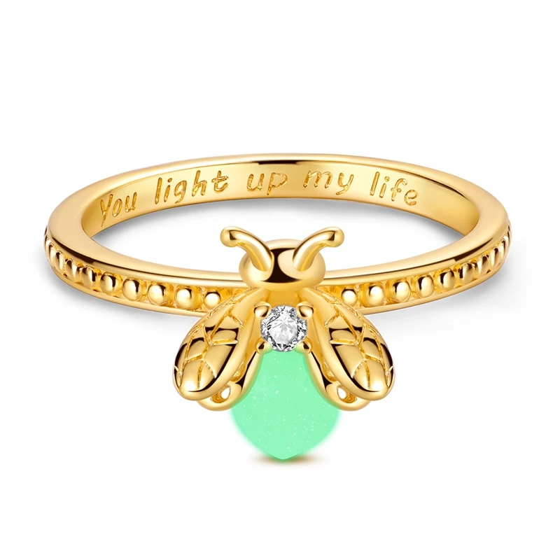 Women's 925 Silver Luminous Firefly Ring