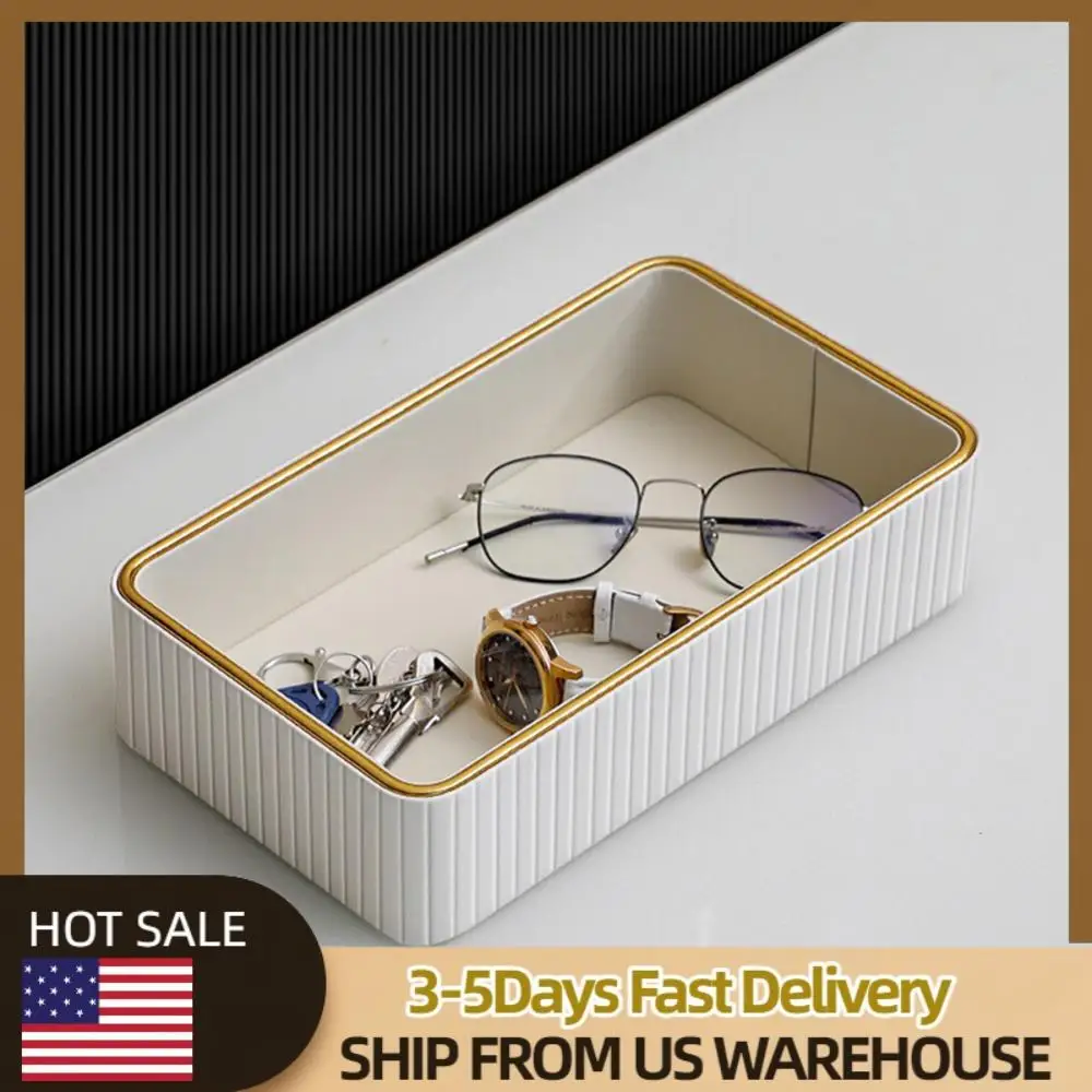 

Лоток Valet Многофункциональный настольный лоток-органайзер Коробка для хранения из искусственной кожи (белый)