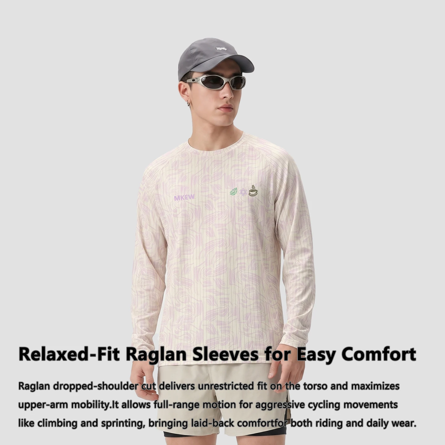 MKEW Summer Ice  Silk Cycling Jersey Long Sleeve T-Shirt Men 2026 New Quick Dry Breathable Air Conditioning Outdoor Sun Protecti