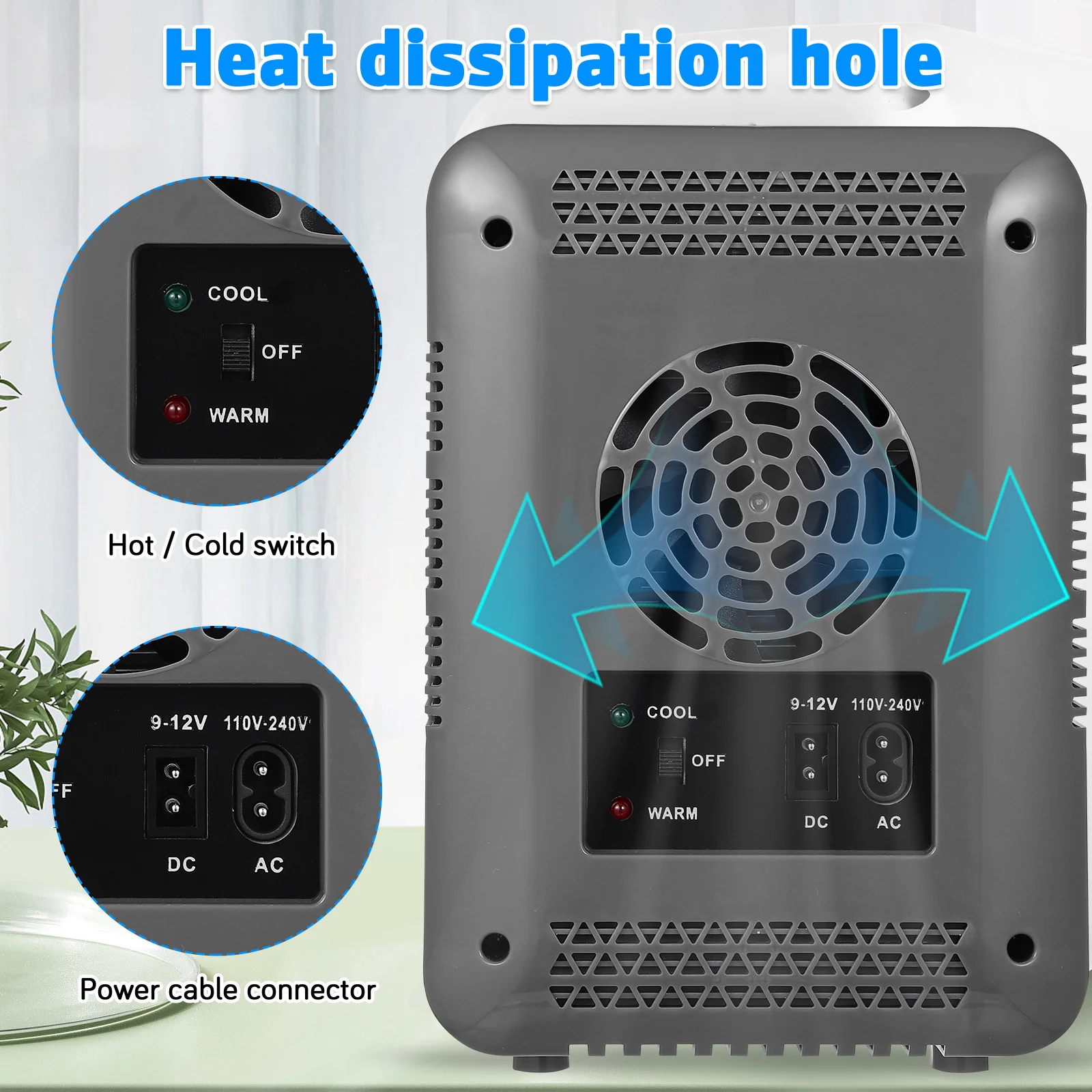 Mini Fridge For Car Rv Bedroom Office Dual Cooling Heating Portable Refrigerator With Partition Storage Uk Plug