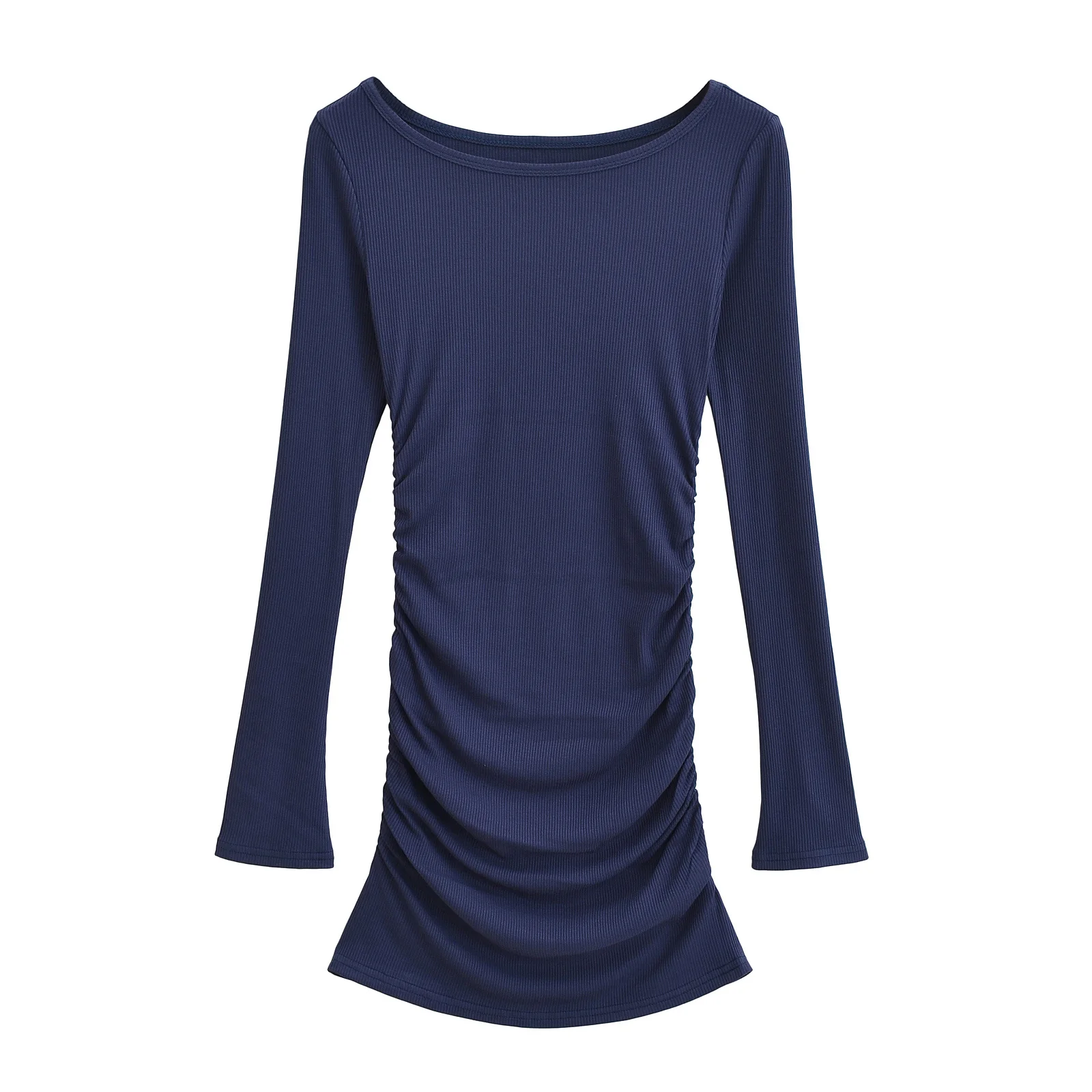 

Sexy Knitted Long Sve Bodycon Dr Base Layer Pleated Skirt Women's Faion Retro American Cardi Kardaian Dr