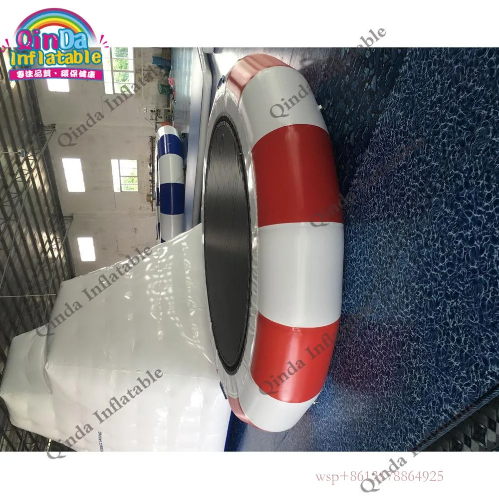 ping Games Inflatable Water Pad ,4M Inflatable Floating Trampoline With Free Air Pump
