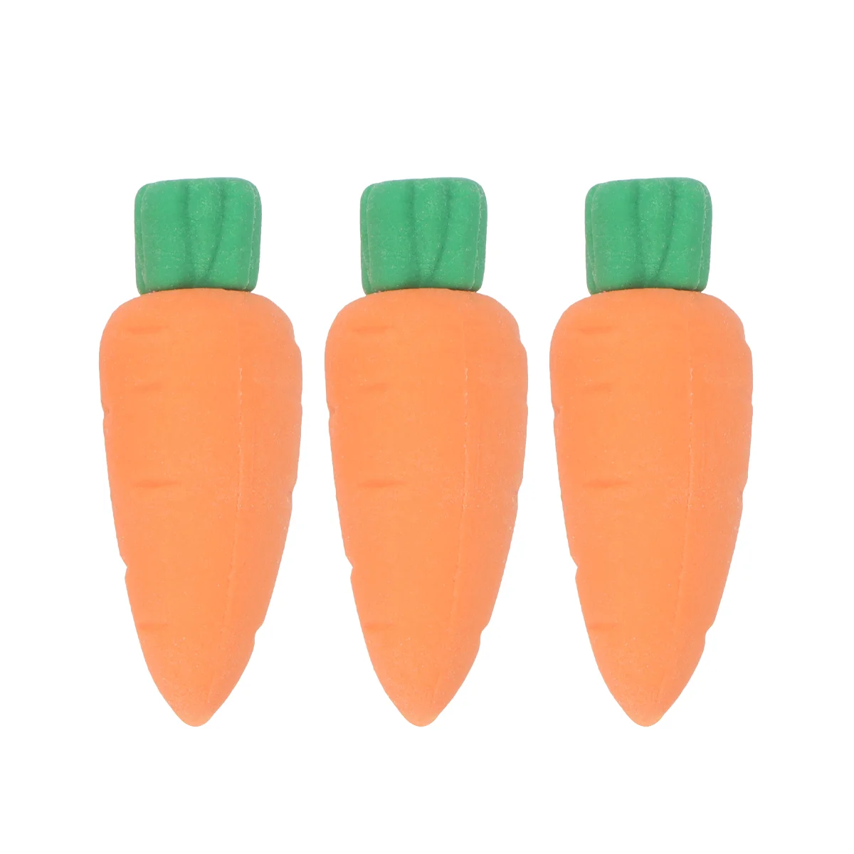 30 Pcs Rubber Eraser Creative Pencil Pencils for Kids Filling Stationery Carrot Shape Child