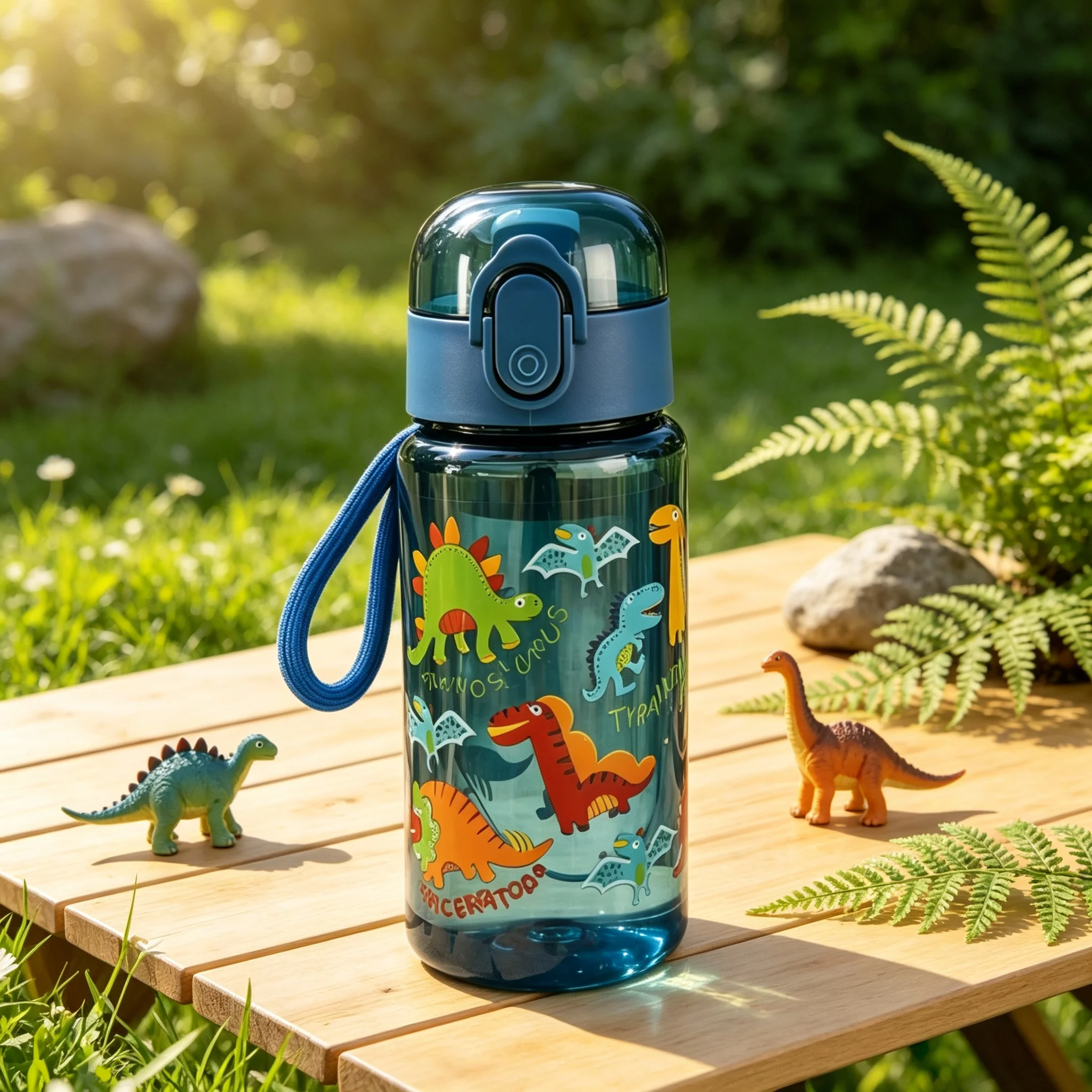 Children's Water Bottle for Summer Student Drinking Bottle Plastic 550ML Sports Water Bottle Portable Anti-fall and Leak Proof