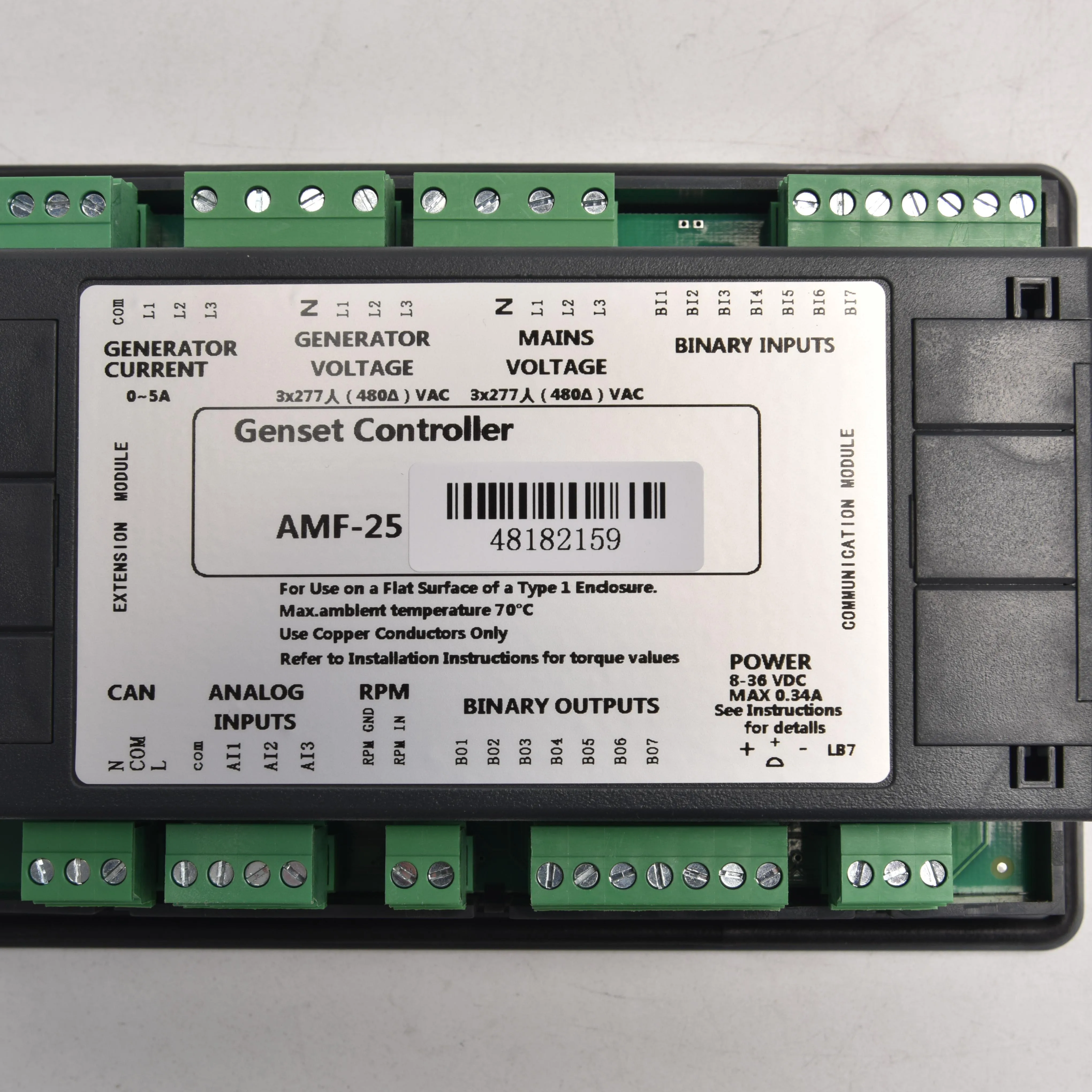 Genset Controller AMF‑25 Generator Auto Start Control Panel AMF25 For Diesel Generator Set Replace InteliLite NT AMF‑25