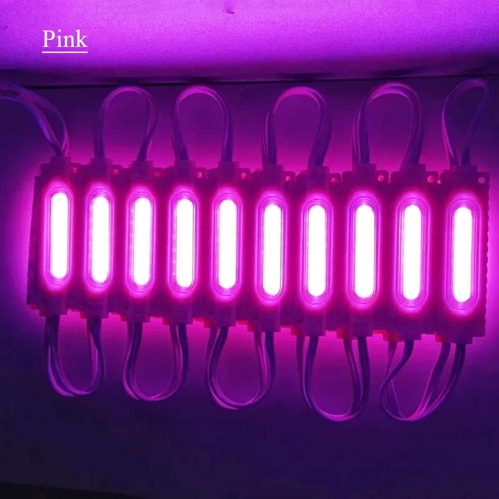 Imagem -05 - Módulo de Injeção de Luz Led para Caminhão Vermelho Amarelo Rosa Led Sign Back Light Anuncie dc 12v 24v Ip65 Cob