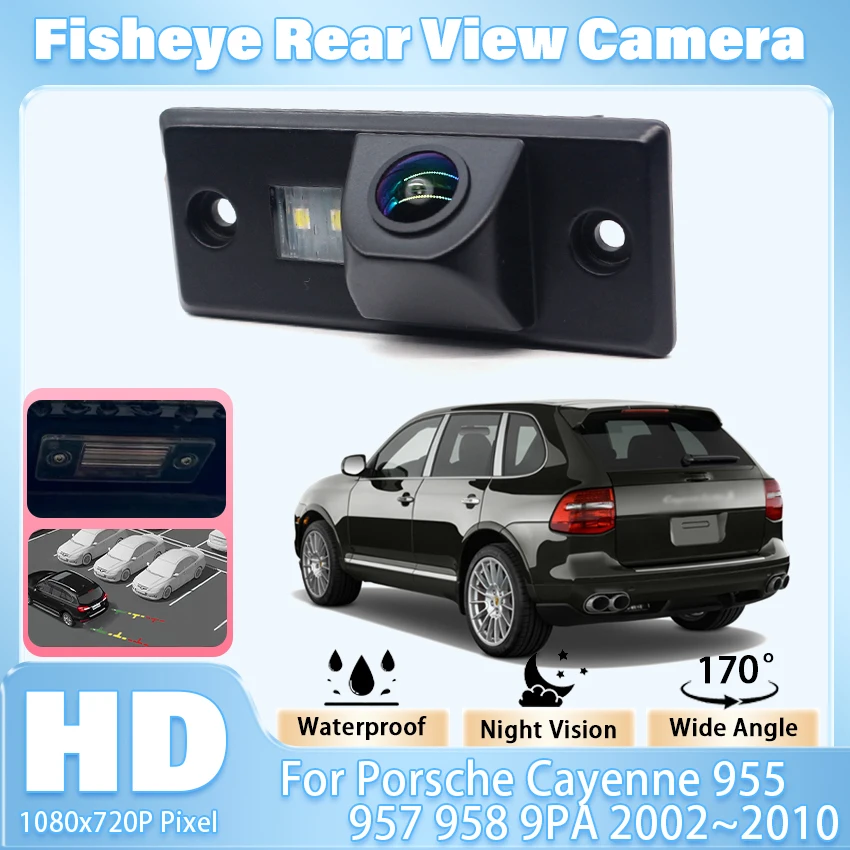 CCD Rear View Camera For Porsche Cayenne 955 957 958 9PA 2002~2010 HD Night Vision Waterproof Backup Parking Reversing Camera