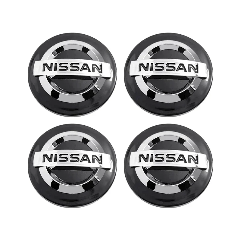 4pcs 54mm 60mm Car Wheel Hub Center Caps Rim Cover Badge Emblem Exterior Styling For Nissan J10 Trail Tiida Teana X-trail Versa