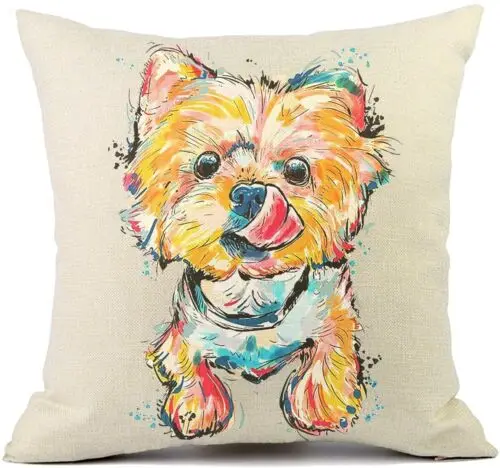 

Sindax Cute Dog Throw Pillow Case Cushion Cover Home Decor, Holiday Gift for Kids Custom Cushion Cover DIY Customized Throw