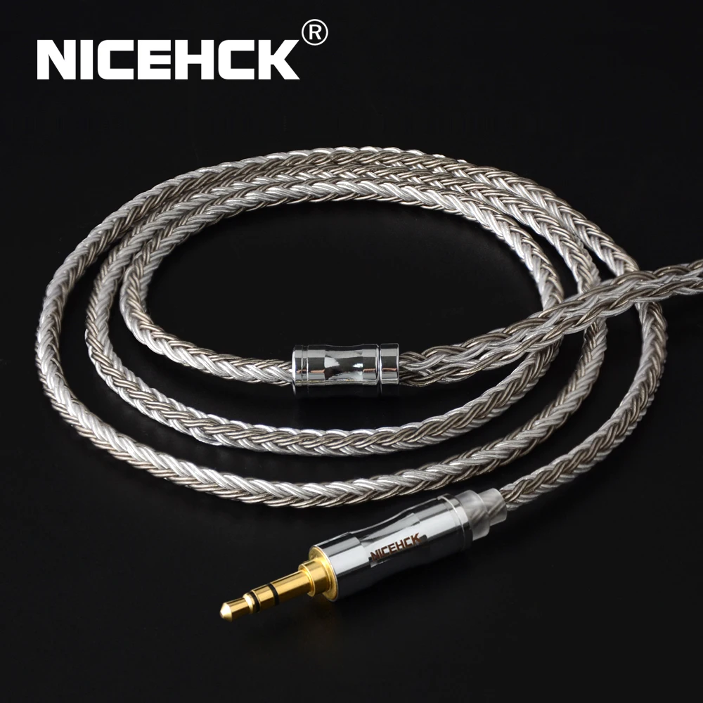 NICEHCK C16-4 Cavo placcato argento a 16 nuclei Spina da 3,5/2,5/4,4 mm Connettore MMCX/2 pin/QDC per TRNV90 KZZSX TFZ QDC NX7MK4 DB3 BL-03