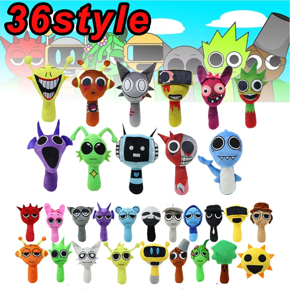 36styles Sprunki Plush Toys Sprunki Incredibox Plush Doll Sprunki Game Pillow Kids Birthday Gifts Stuffed Dolls Christmas Gift