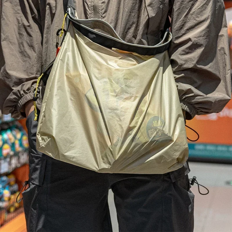 

Outdoor Lightweight Silicone Storage Bag Camping Travel Waterproof Storage Bag Multi-Purpose Thin Folding Shoulder Shopping Bag