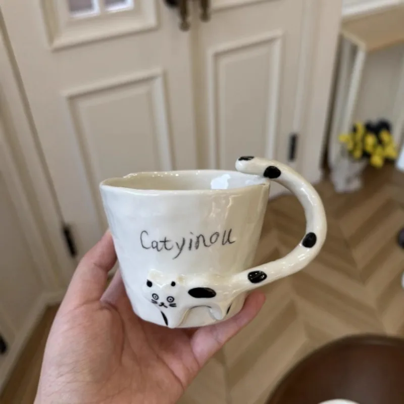 

ceramic mug, cute cartoon breakfast cup, office drinking cup.