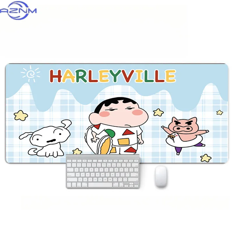 Crayon Shin-chan Mouse Pad Cute Cartoon Game Mouse Pads Customized Computer Desk Mat Large Cartoon Anime Non-slip Keyboard Rug