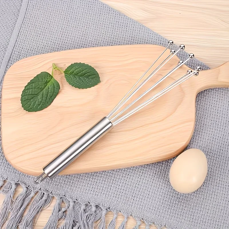 Stainless Steel Ball Whisk Set Manual Mixer Kitchen Whisk Wire Egg Whisk for Cooking Blending Whisking Beating Stirring
