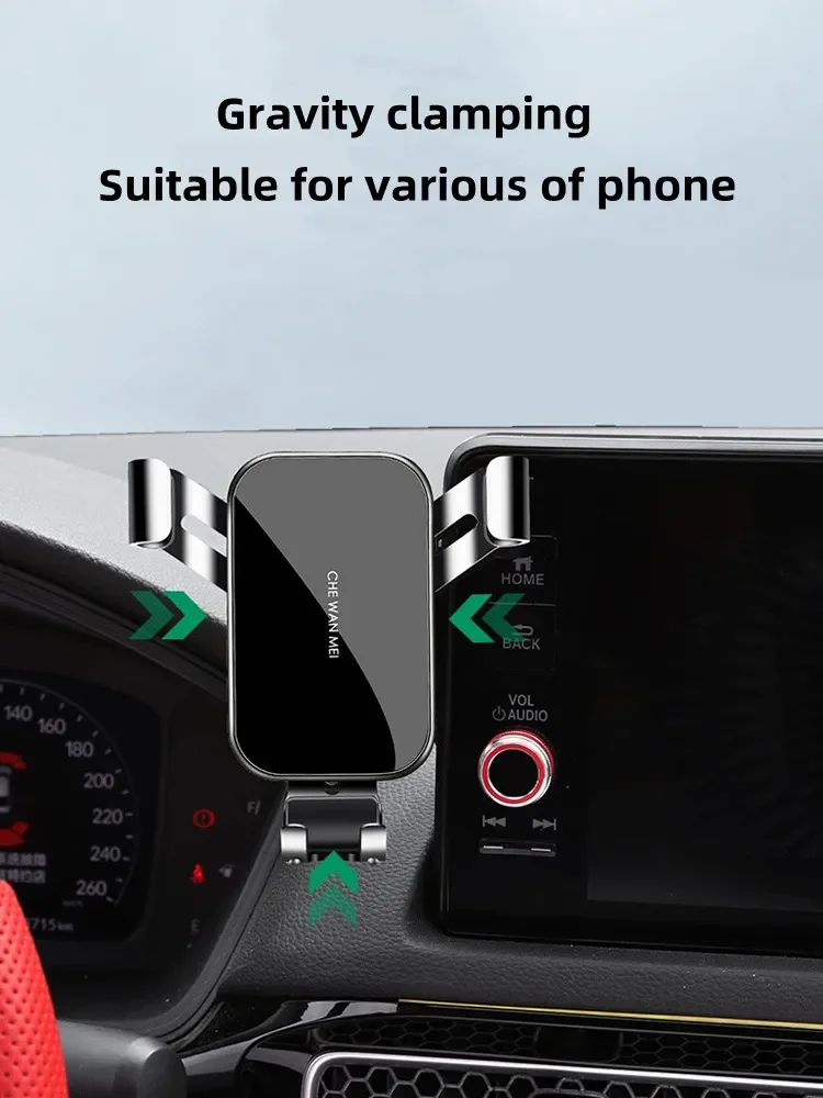 Car Phone Mount Screen Fixed Phone Holder Car Mobile Phone Stand Universal For Samsung iPhone Xiaomi For Honda CIVIC 2022