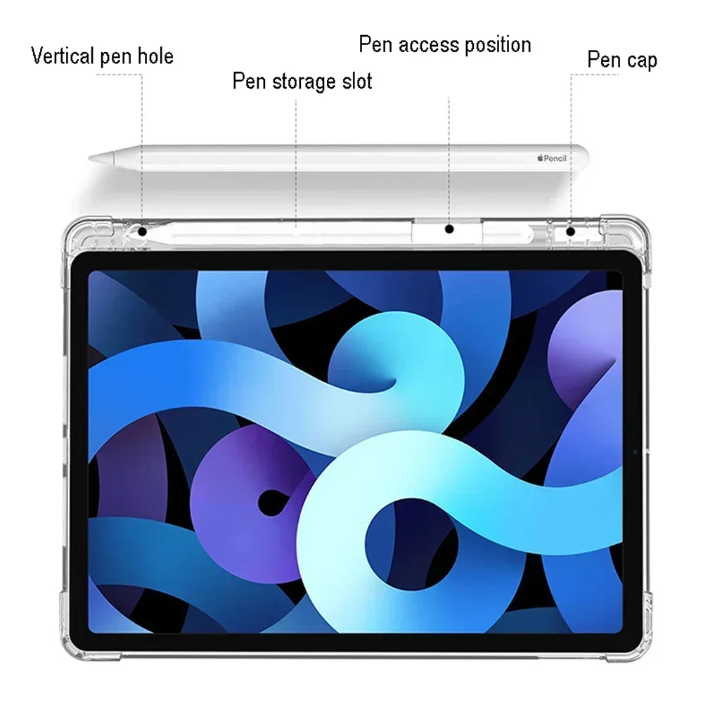 For Samsung Galaxy Tab A8 A9 8.7 Plus Pencil Holder Cover Case Tab S6 Lite S10 S10+ S7 S7+ S8 11 S8+ S9 S9+ 12.4 FE Plus Case
