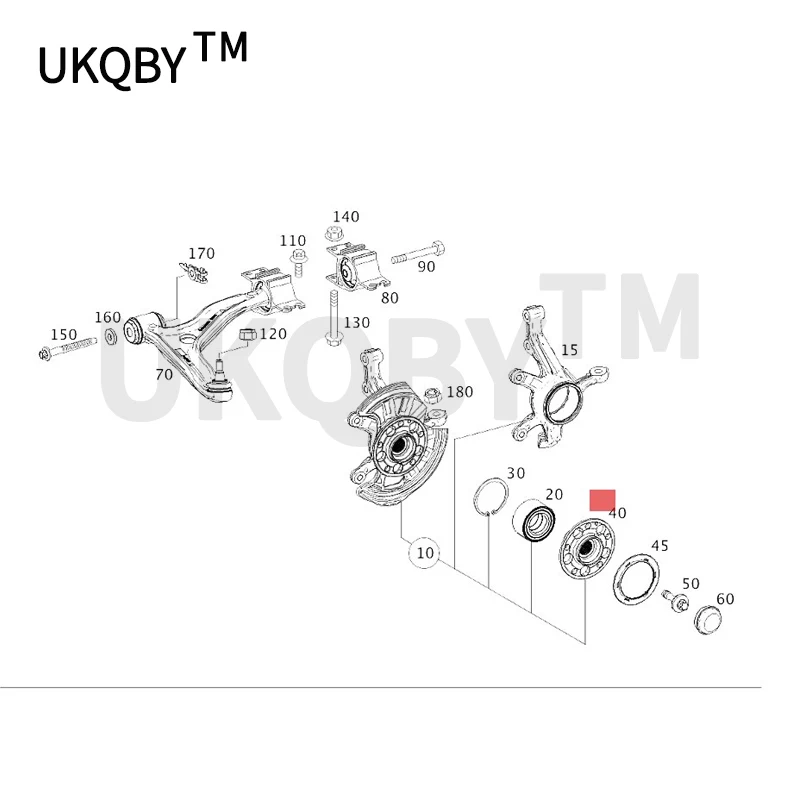 Rodamiento de rueda delantera para eje de rueda delantera, compatible con BMW 200mer ce des-be nzB 180 A 180 A 200 A 260 B 260, 2463370145