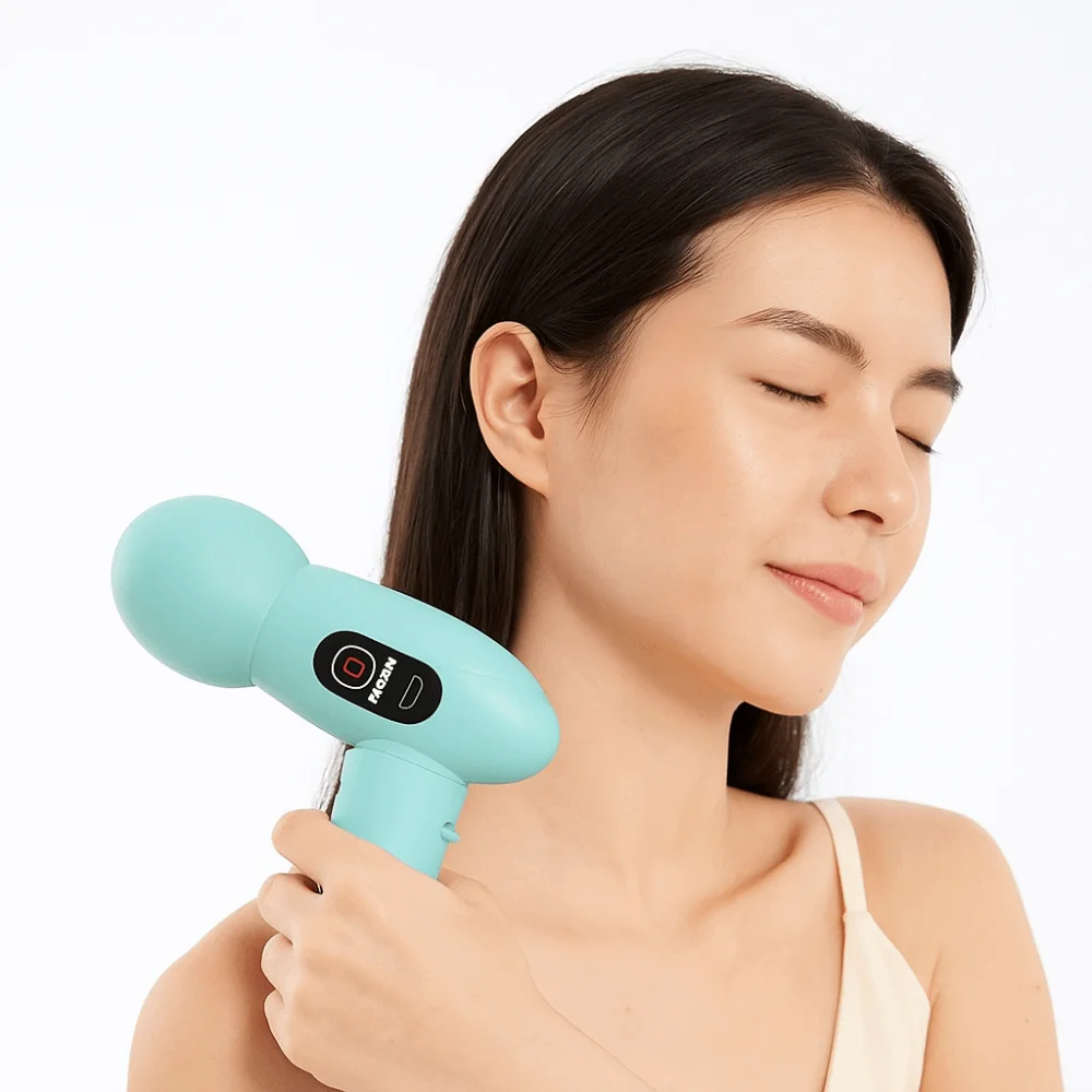 

Регулируемый мини-массажер для фасций, износостойкий, простой в использовании, устройство для глубокого массажа тканей, мягкая массажная головка, удобный.