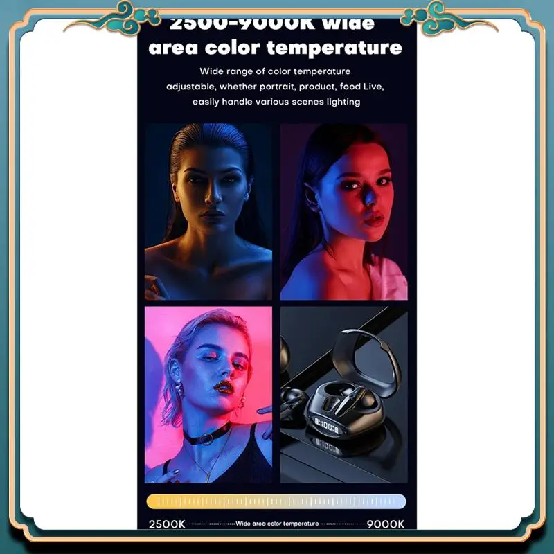 

(New)-M20 RGB Fill Light Magnetic Cell Double-Sided Selfie Light Clip-On Flat Light For Camera & Makeup Video Conferencing