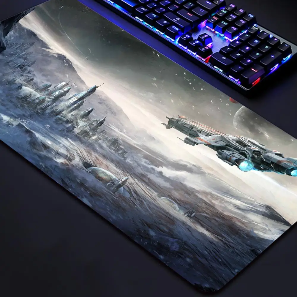 

S-Star C-Citizen Mouse teclado mecânico gamer Pad XXL 800x400mm Mouse Pad Large Computer Laptop Non-slip Keyboard Desk Mat Mouse