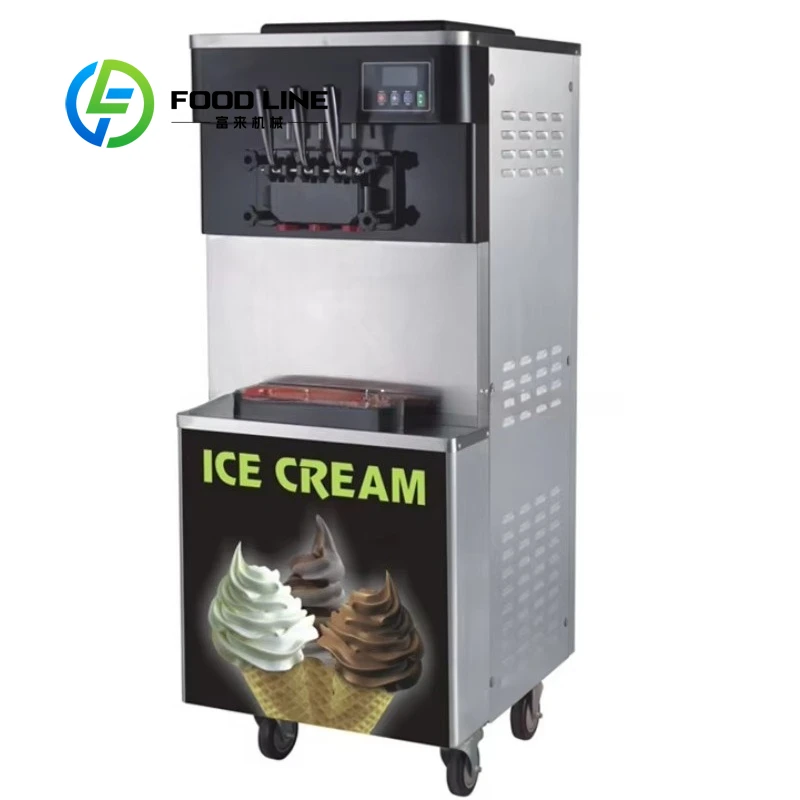Customized Commercial Automatic Soft Ice Cream Machine Multifunctional Snack Making Equipment for Dessert Shop
