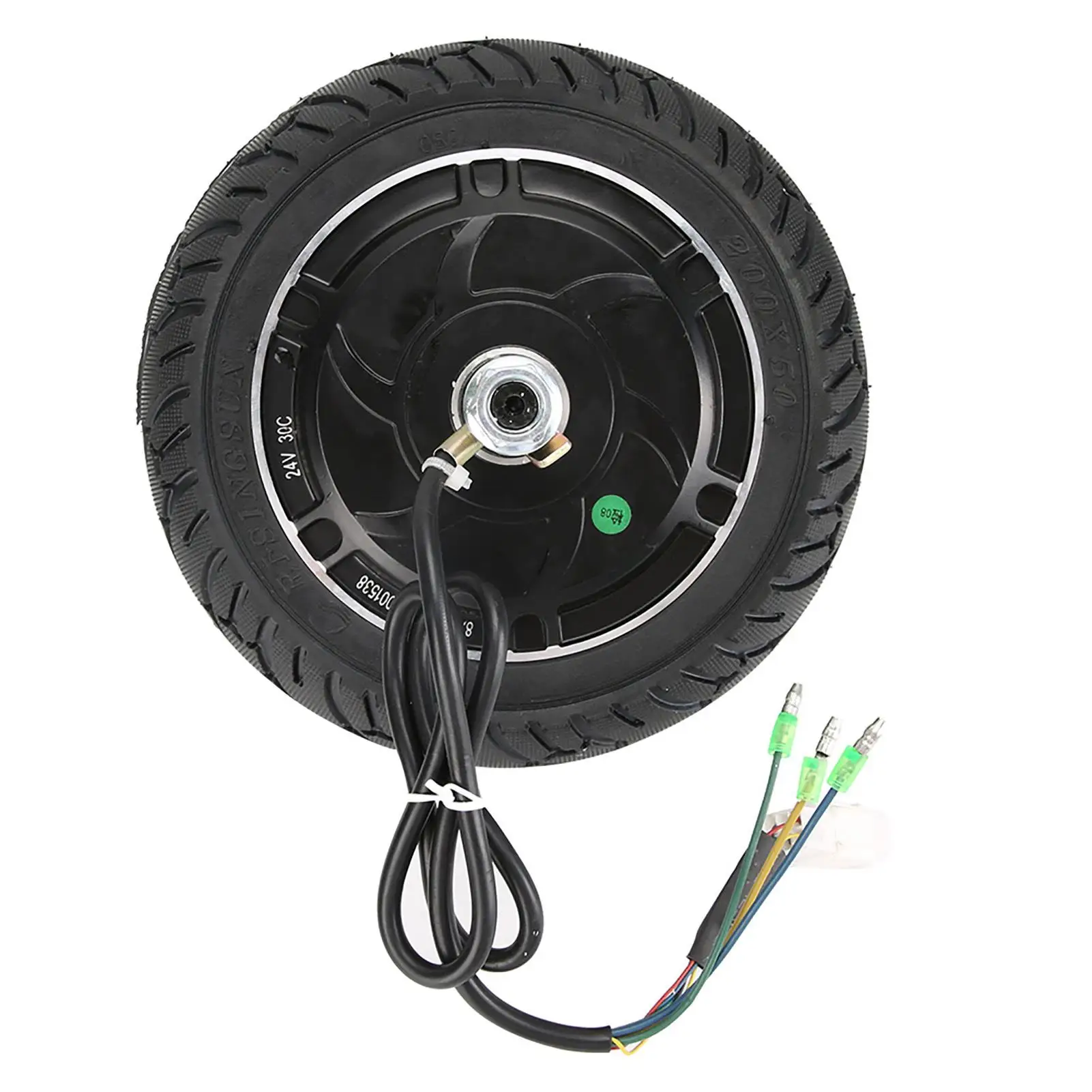 24V 350W Electric Bike Scooter Hub Motor 8 Brushless Wheel with Solid Tyre - Vehicle Accessory