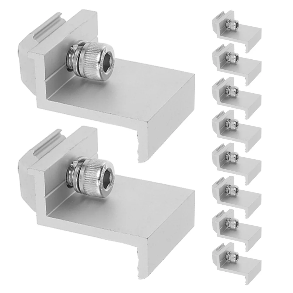 

12 шт. монтажные зажимы для солнечных панелей, концевые кронштейны из алюминиевого сплава, устойчивые к атмосферным воздействиям, стабильное крепление, DIY Pro M8x25, зажимы для солнечных панелей