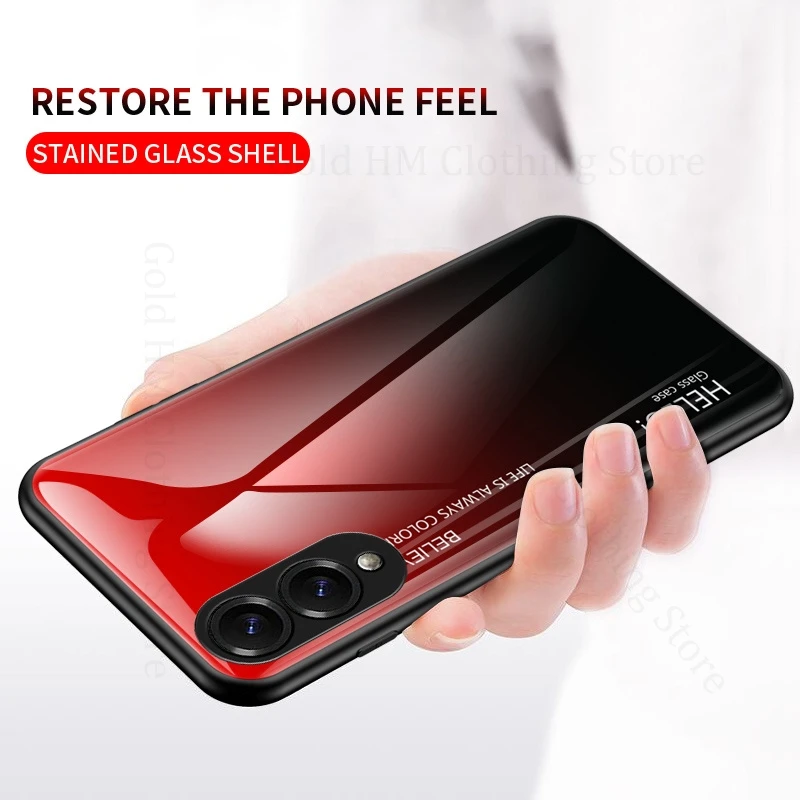 

For Samsung S25 Edge Gradient Stained Glass Phone Case For Galaxy S25 Ultra S23 S22 S24 Plus Candy Color Soft Phone Bumper Cover