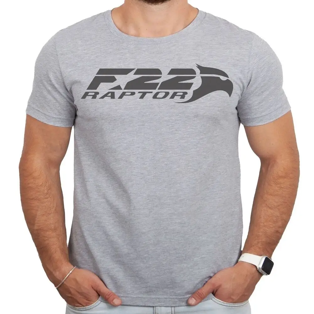 F-22 Raptor Logo Athletic Heather Adult Shirt Y2K tops Unisex Summer Short Sleeve