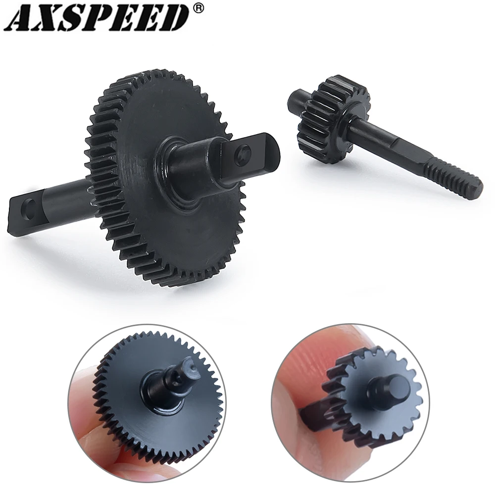 AXSPEED 51T/19T Gearbox Gear Reinforced Steel Transmission Box Internal Gears 0.3 for 1/24 Axial SCX24 RC Crawler Car Parts