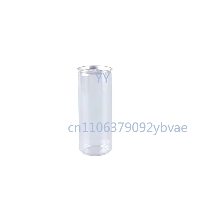 330 Ml  Transparent Slim Plastic Can for Beer  ,11 oz Plastic Easy Open Can / PET -Soda-Can with SOT