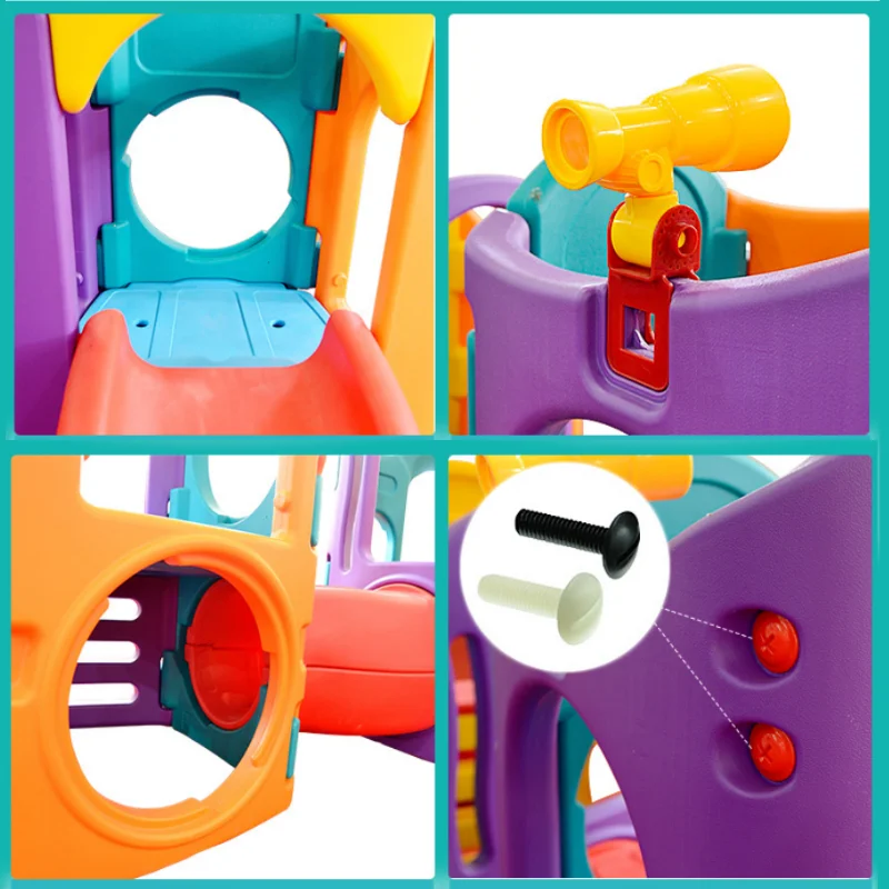Children Indoor Plastic Slide Combination, Playground Toy for Home Kindergarten, Kids Climber Playset Fun Sliding Activity Play