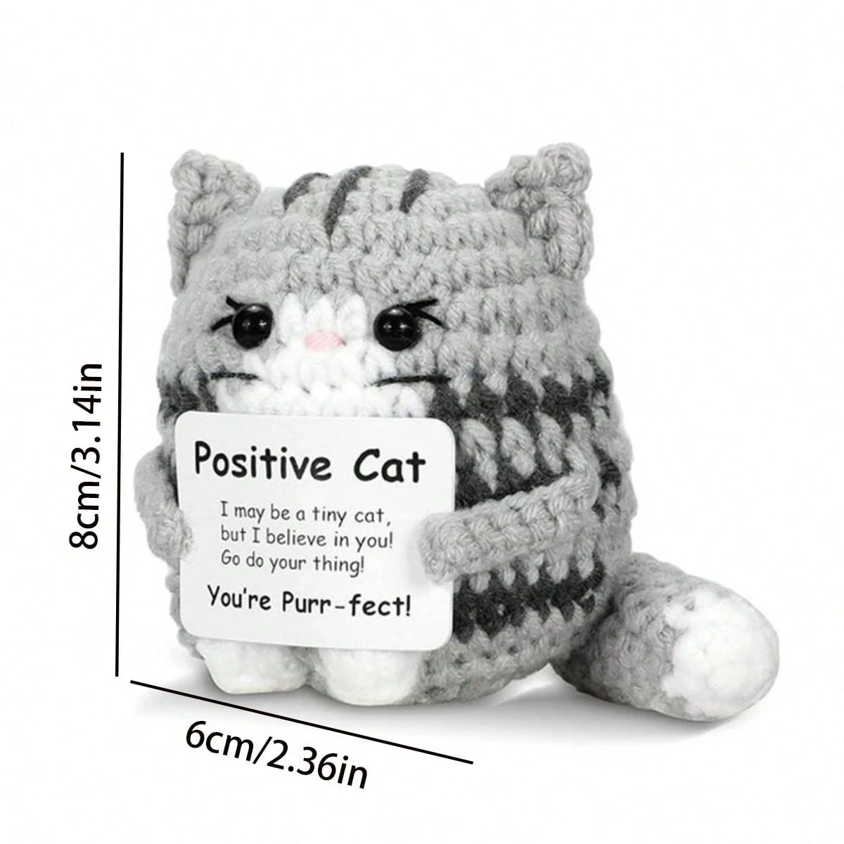 حيوانات كروشيه صغيرة إيجابية ورفعها، هدايا دعم عاطفي، صناعة يدوية، مع بطاقات متضمنة، هدايا كروشيه ملهمة لطيفة، مناسبة للنساء والرجال والأصدقاء والعائلة، زينة عيد الميلاد، هدايا عيد الميلاد. #4