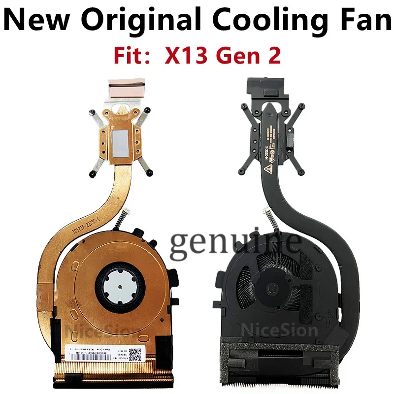 New Original for laptop Lenovo ThinkPad x13 Gen 2 CPU cooling fan heatsink radiator 5h41b77173