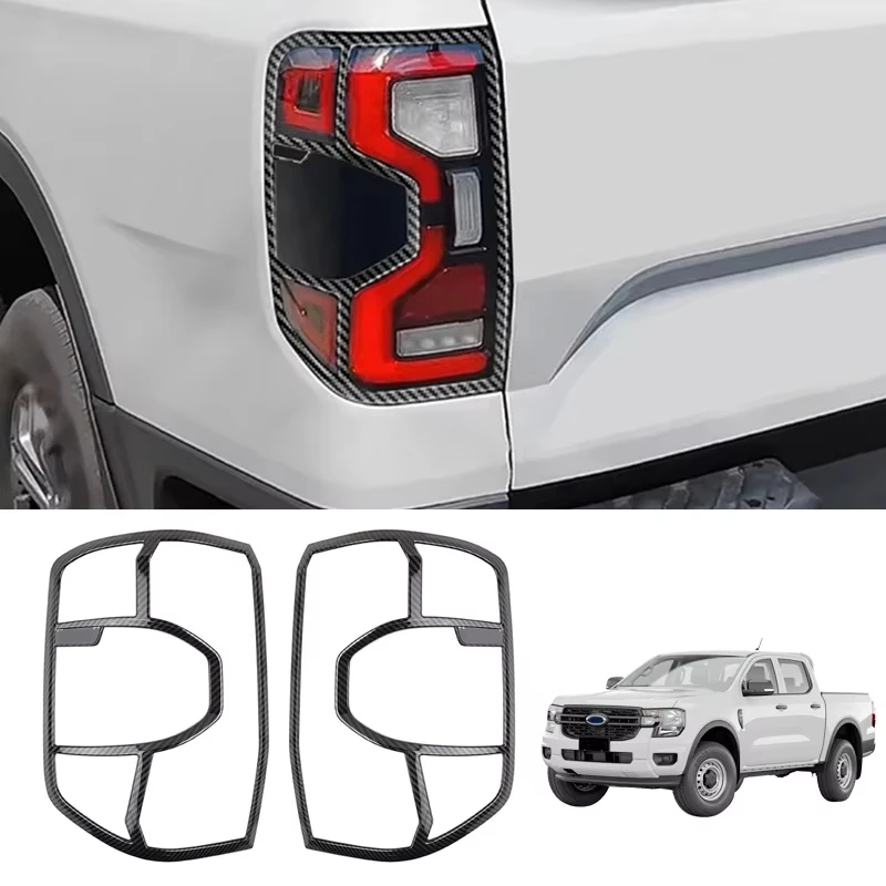 

2PCS Fit for Ford Ranger Everest 2024 2025 Tail Lights Taillight Cover Head Light Frame Trim Accessories