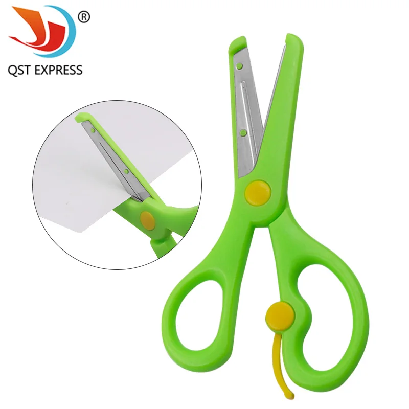 Children\'s Safety Scissors Labor-Saving Cartoon Manual Paper-Cut Student Kids  Handmade Cutters