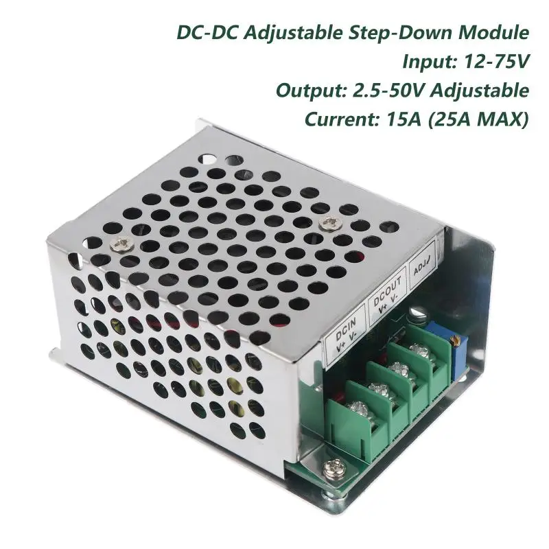 1Pcs 12-75V To 2.5-50V 60V 48V To 36V 24V 12V Solar Charging Power Supply High Power Adjsutable DC-DC Step Down Converter