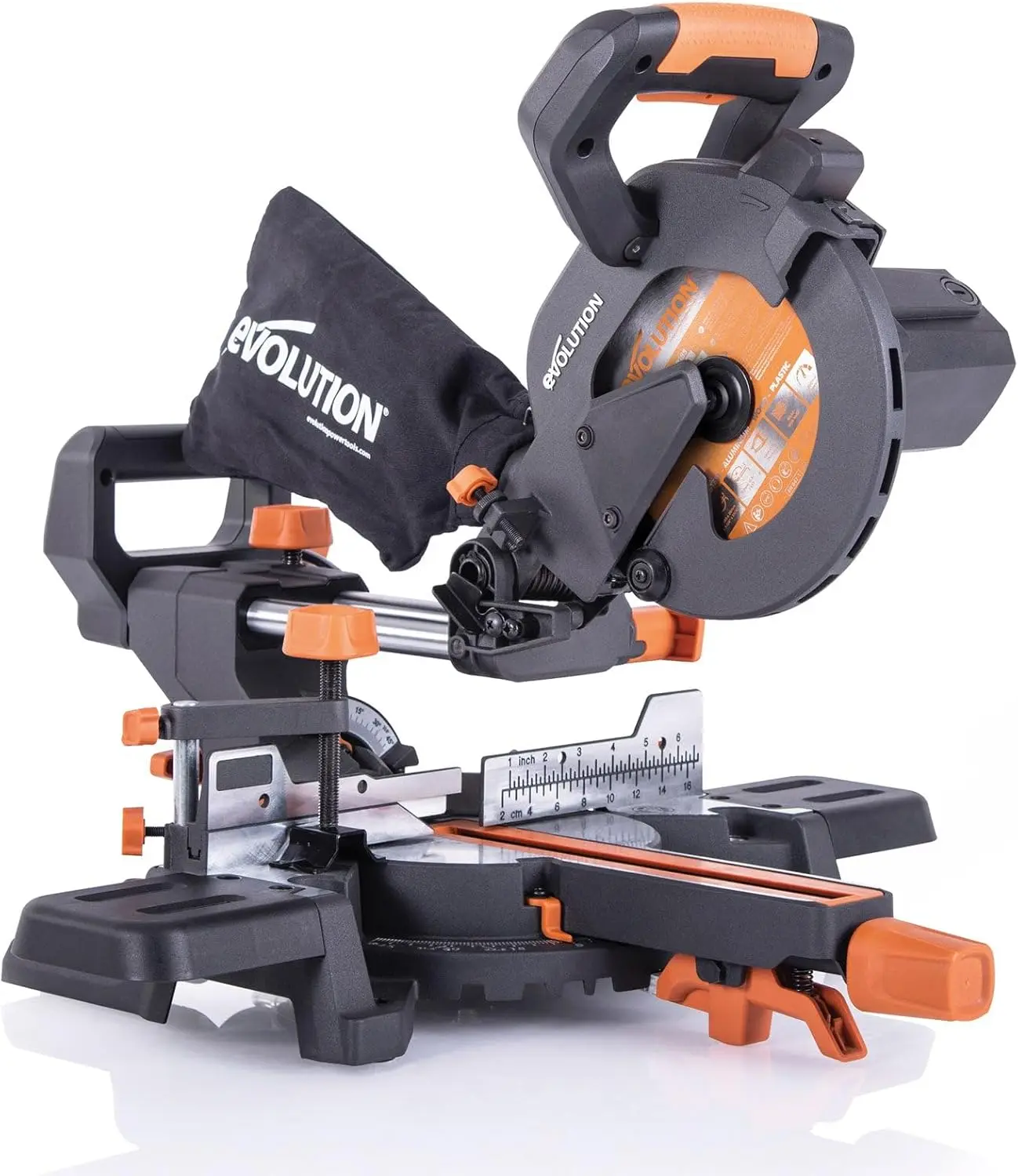 Sliding Miter Saw with Multi-Material Cutting, 45 Degree Bevel, 50 Degree Miter, 210 mm Slide