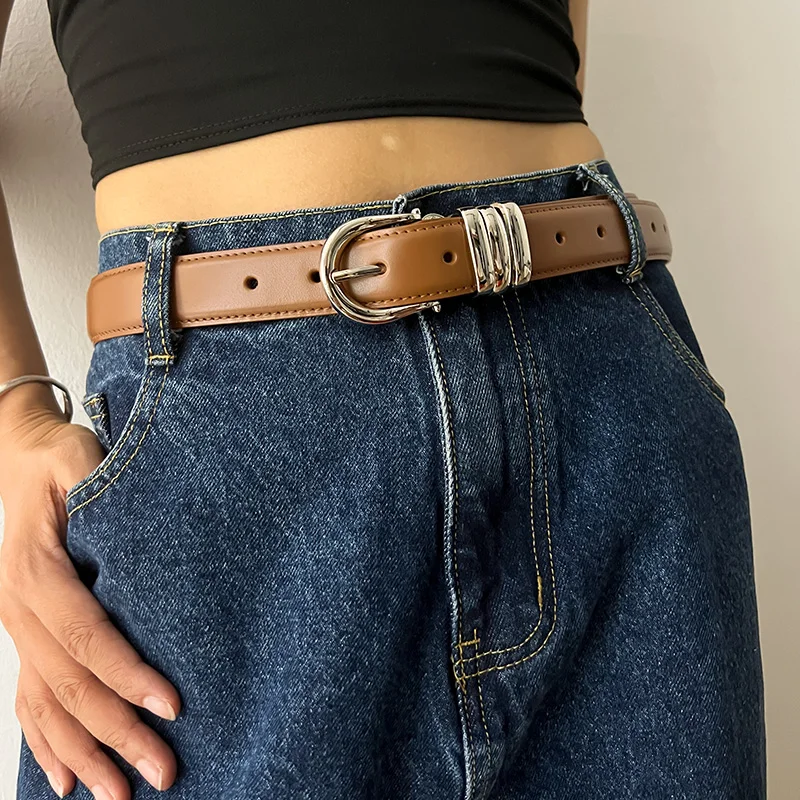 Cinturones de diseñador de lujo de alta calidad de cuero auténtico para mujer, cinturón de corsé negro gótico Punk pesado, pretina vaquera para