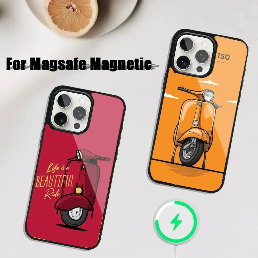 

V-VespaS Scooter Phone Case For iPhone 17,16,15,14,13,12,11,Pro,Max,Plus,Mini,SE4,E Magnetic Magsafe Wireless Charging