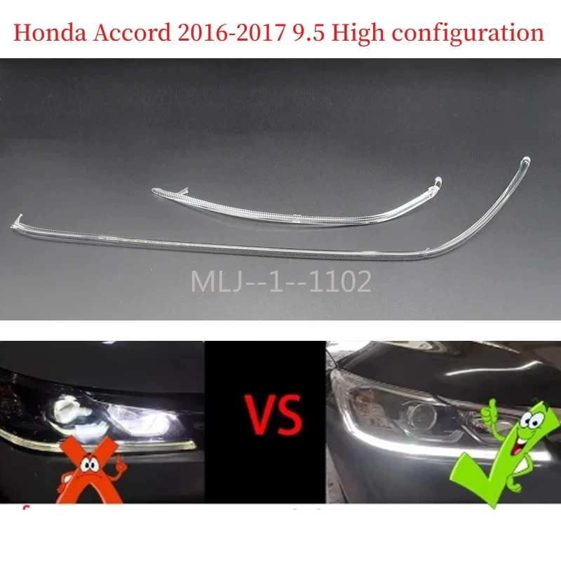 

Новинка для Honda Accord 2016-2017 9,5 светодиодная DRL направляющая трубка фар дневного света направляющая Angel Eye высокая конфигурация