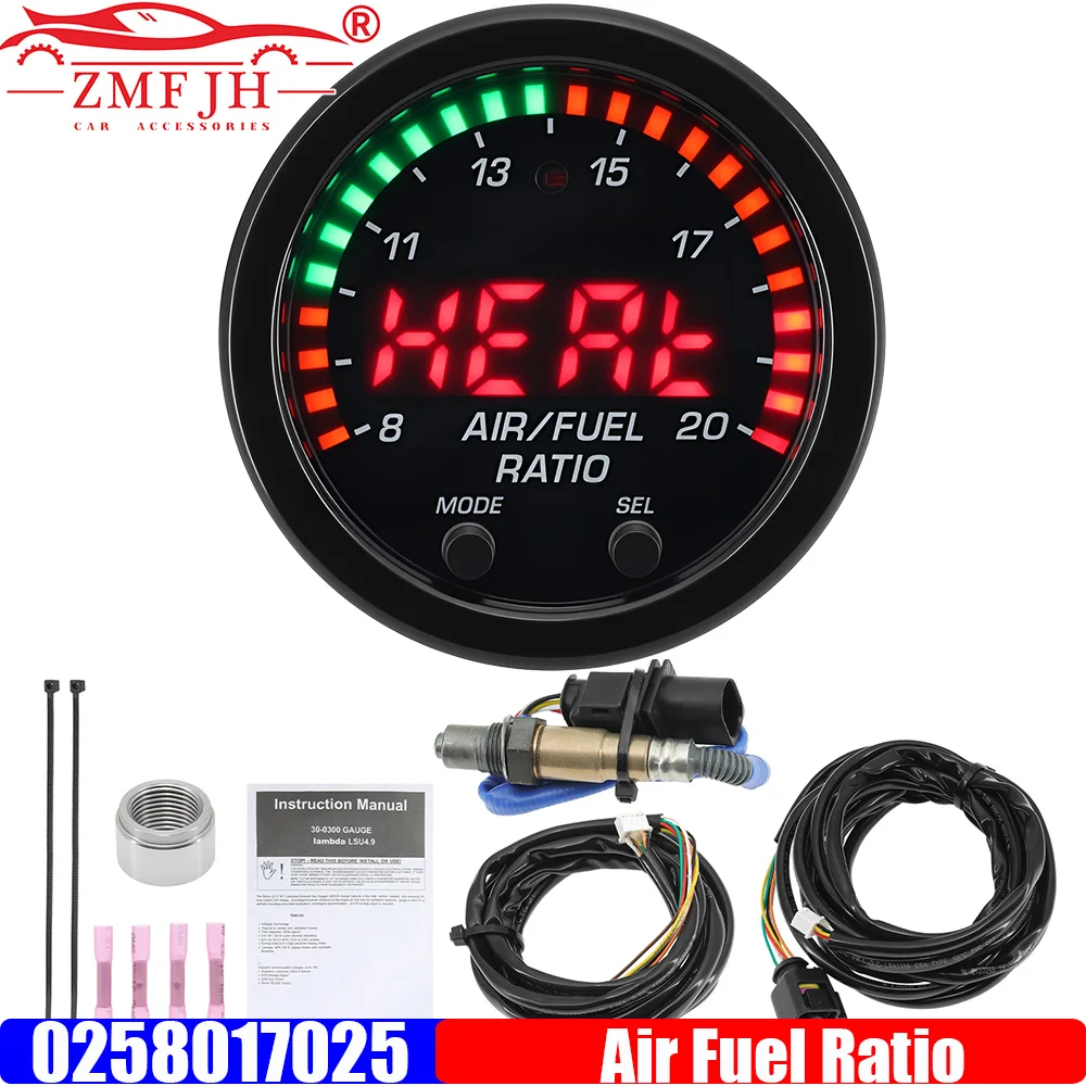 

ZMFJH 30-0300 X-Series Wideband O2 Air Fuel Ratio Gauge Kit LSU 4.9 0258017025 Oxygen Sensor AFR Sensor Controller Gauge