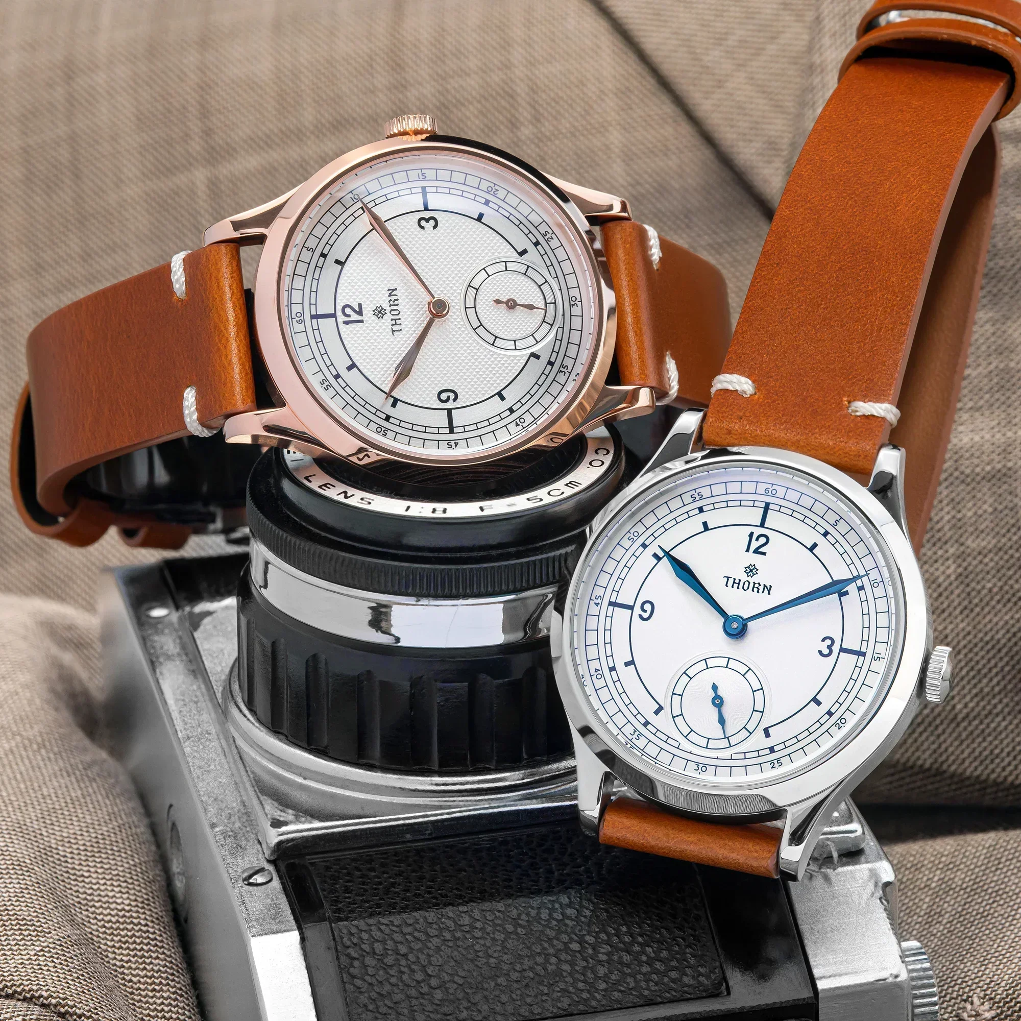 ثورن T001 37 مللي متر الأبيض موضة كوارتز ساعات المعصم الياقوت مقاوم للماء المشوي 316L الفولاذ المقاوم للصدأ الفاخرة رجال الأعمال ساعة #4