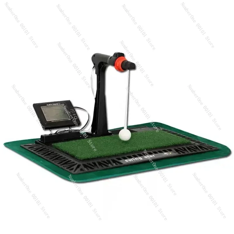 

Indoor Digital Swing Practice Golf Swing Exerciser Trainer with English Panel Digital Screen & Auxiliary Voice Elite